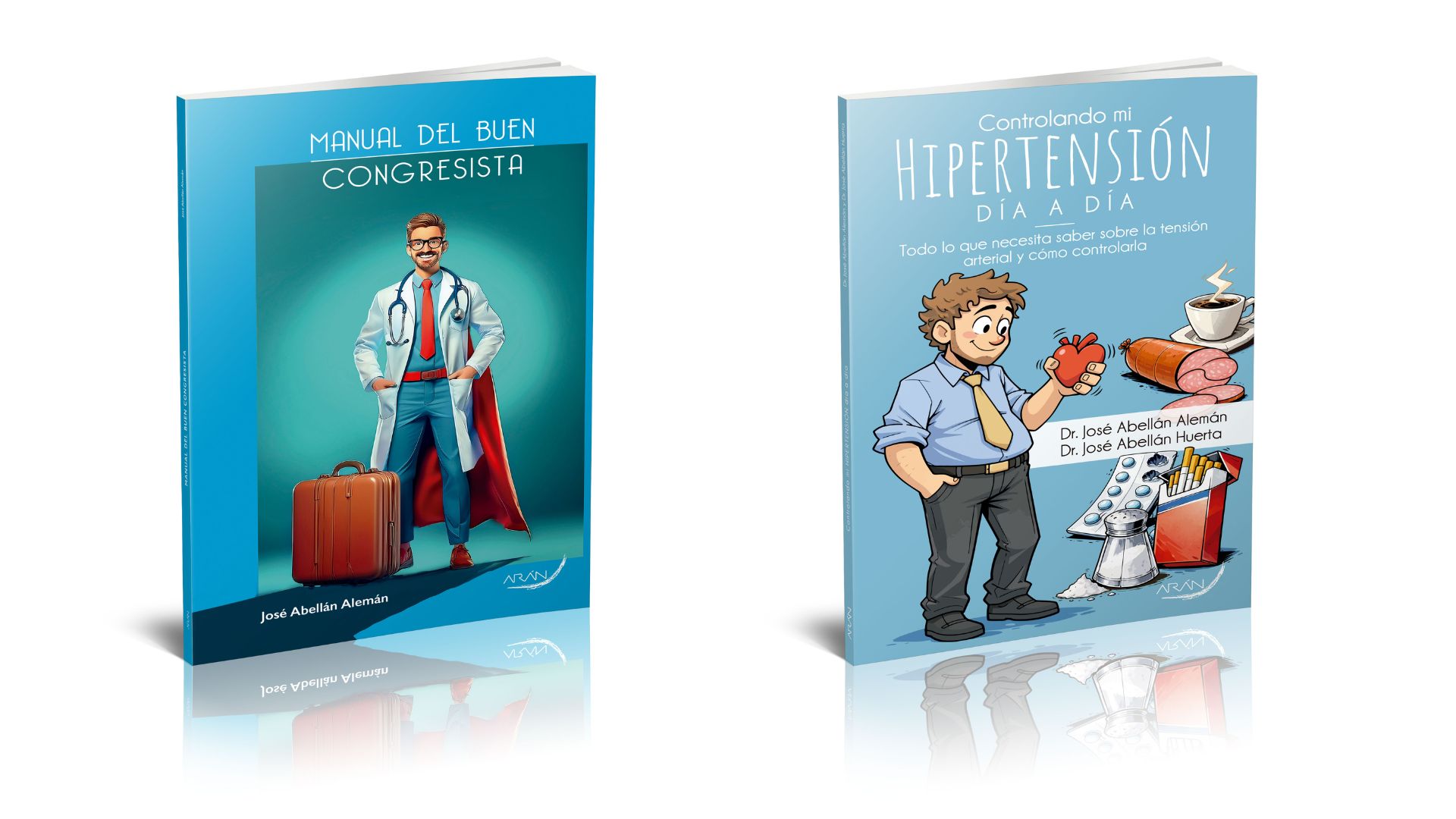 Los colegiados Jos&eacute; Abell&aacute;n Alem&aacute;n y Jos&eacute; Abell&aacute;n Huerta presentan dos novedades editoriales sobre hipertensi&oacute;n y c&oacute;mo convertirse en un buen congresista<br>