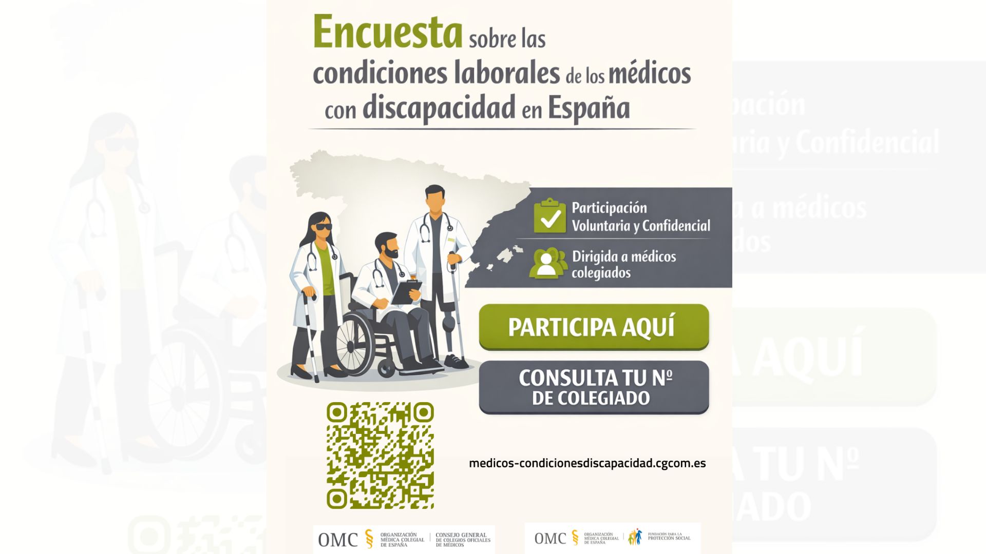 Encuesta sobre las condiciones laborales de los m&eacute;dicos con discapacidad en Espa&ntilde;a<br>
