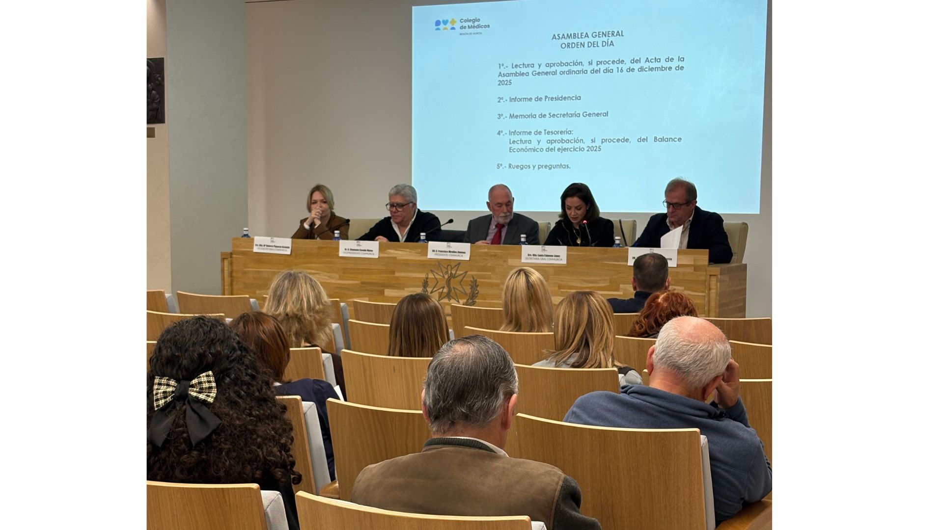 El Colegio de M&eacute;dicos de la Regi&oacute;n de Murcia expone las actividades realizadas en 2025 y aprueba el balance de presupuestos ejecutados<br>