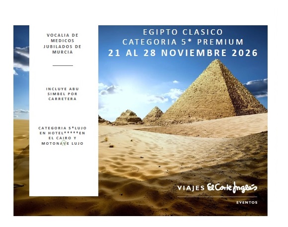 VIAJE A EGIPTO CATEGOR&Iacute;A 5* PREMIUM DEL 21 AL 28 DE NOVIEMBRE<br>